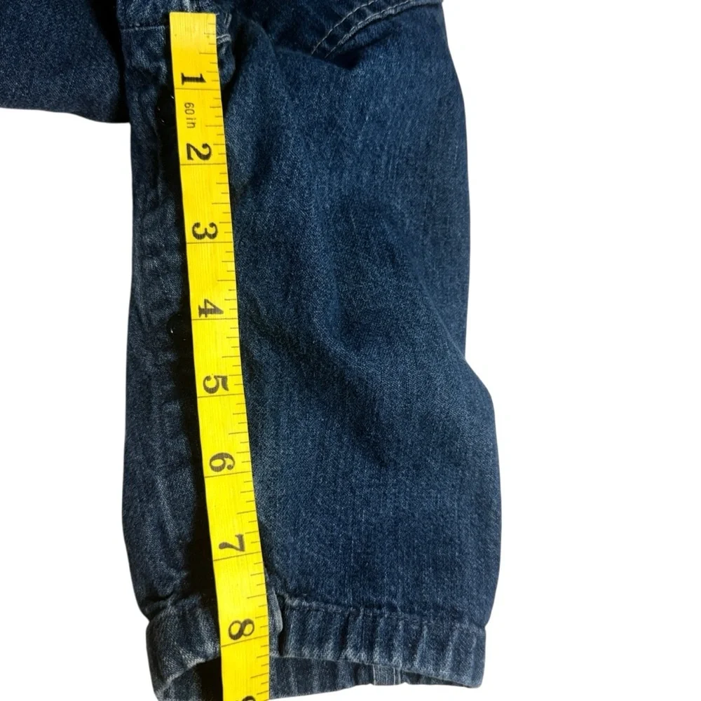 VTG OshKosh B'gosh Dark Blue Denim Overalls 18 Mo Vestbak Snap Crotch Classic